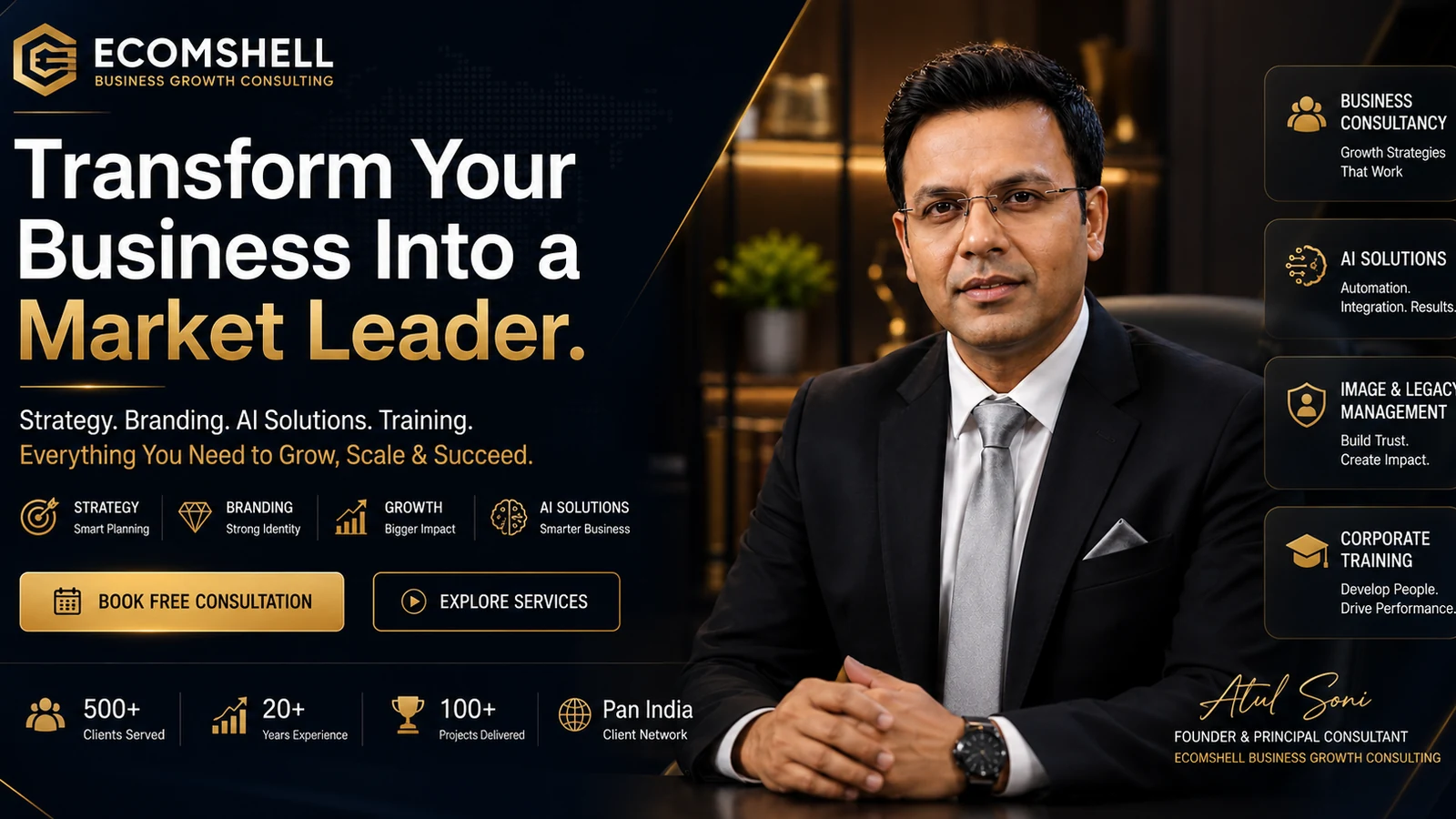 Founder-led Ecomshell consultancy visual